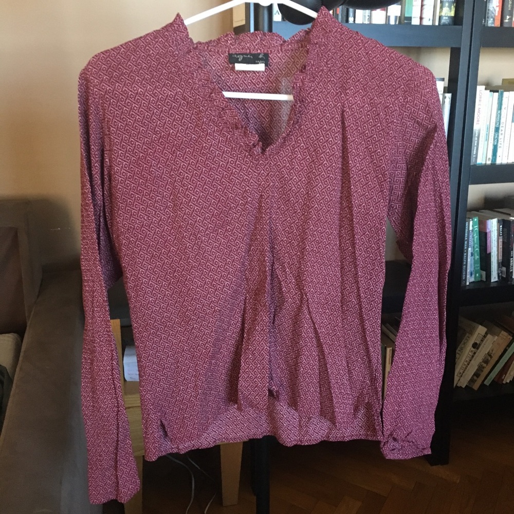 Agnes B. Paris Blouse Cranberry